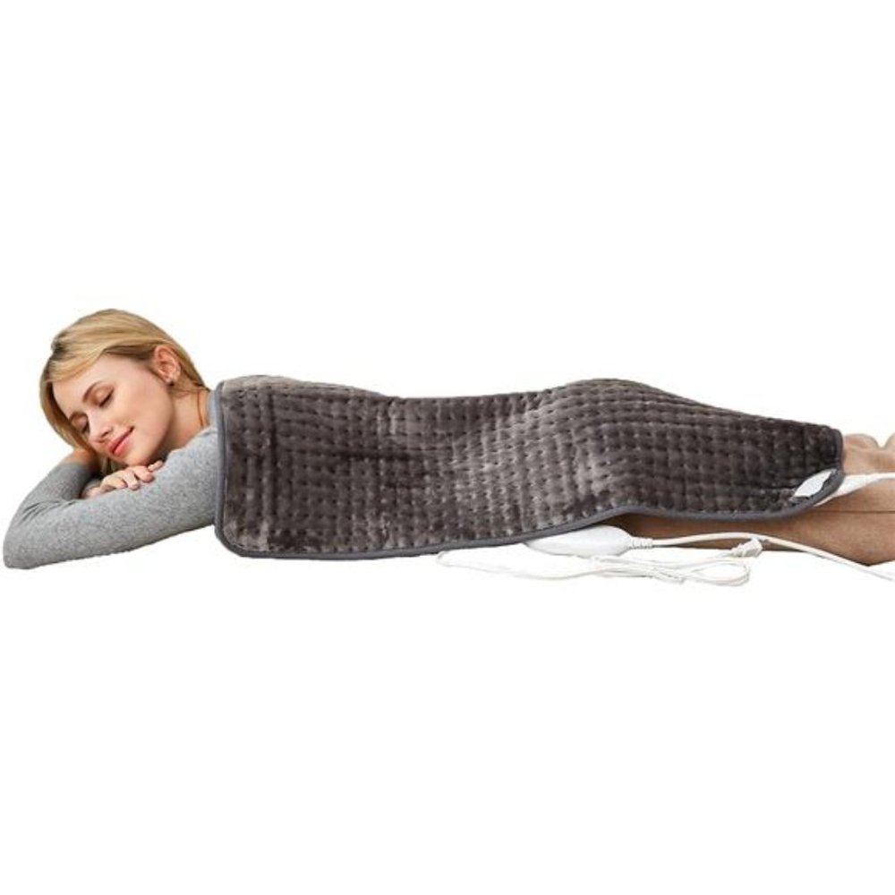45cmx85cm XXXL King Size Heating Pad with 6 Temperature Settings(Dark Gray)